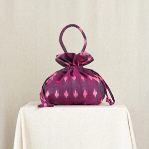Ikat Drawstring Bag - Bola Sari (Magenta)