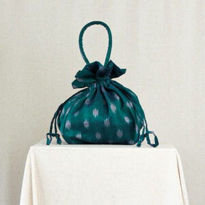 Ikat Drawstring Bag - Sari Telu(Emerald)