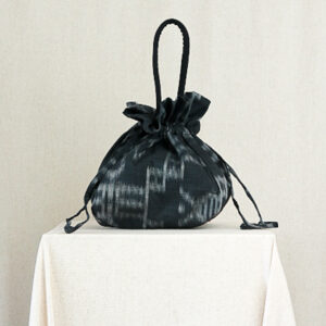 Ikat Drawstring Bag - Encak Saji (Black)