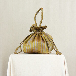 Ikat Drawstring Bag - Tali Cihna (Mustard)