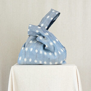 Ikat Knot Bag - Bola Sari (Light Blue)