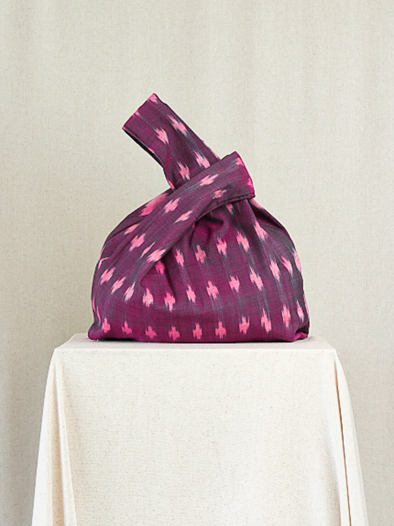 Ikat Knot Bag - Bola Sari (Magenta)